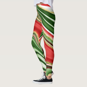festive Christmas pattern Holiday Leggings