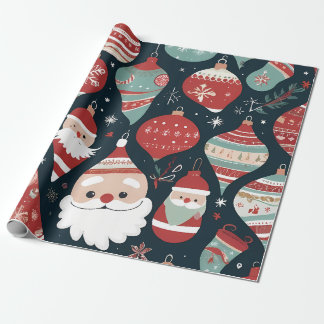 Festive Christmas Pattern Wrapping Paper
