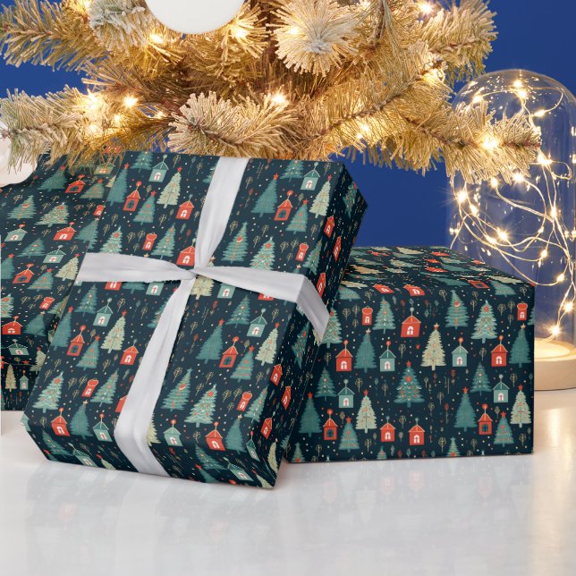 Festive Christmas Pattern Wrapping Paper (Holidays)