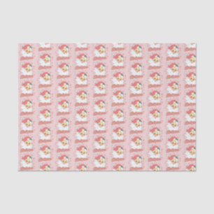 festive Christmas pink Santa Holiday  Tissue Paper