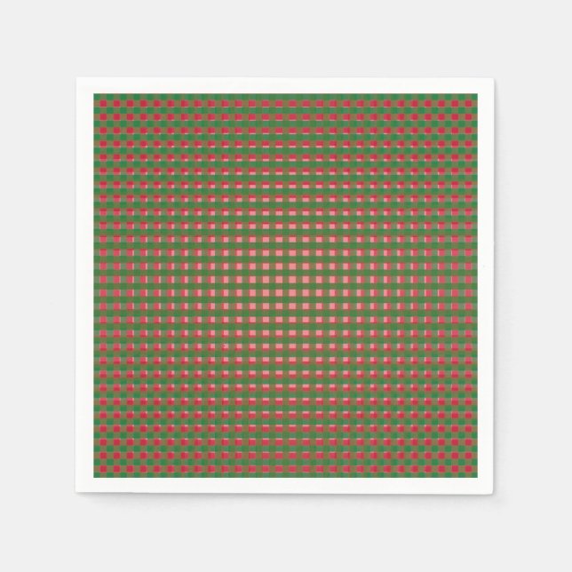 Festive Christmas Plaid Napkin (Front)