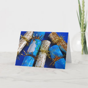Festive christmas popper print greeting card