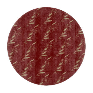 FESTIVE CHRISTMAS RED GOLD TRAY CUTTING BOARD