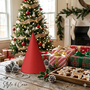 Festive Christmas Red Party Hat for Celebrations