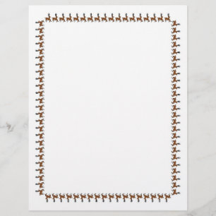 Festive Christmas reindeer border Letterhead