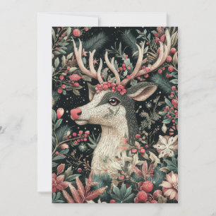Festive Christmas Reindeer Greeting Card