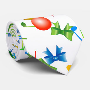 Festive Christmas Ribbons with Music Notes on Tie