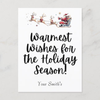 Festive Christmas ride Holiday Postcard