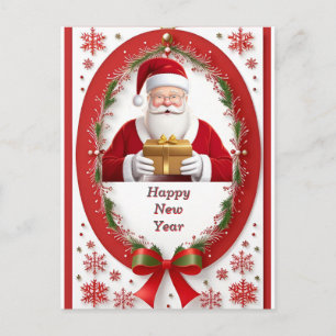 Festive Christmas ❄️ Santa Gift Holiday Snow Postcard