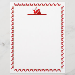 Festive Christmas Santa Holiday Letterhead