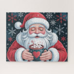 Festive Christmas Santa Jigsaw Puzzle<br><div class="desc">Festive Christmas Santa
Holiday Fun
Art/illustration
colorful
customizable</div>
