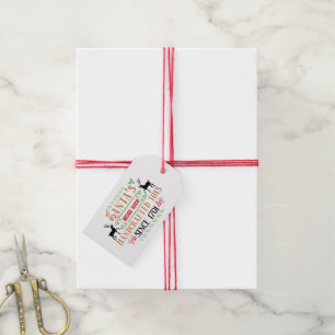 Festive Christmas Santa's toy shop Gift Tags