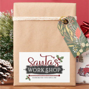 Festive Christmas Santa's workshop Sticker