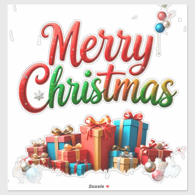 Festive Christmas Scene With Gifts (Sheet)
