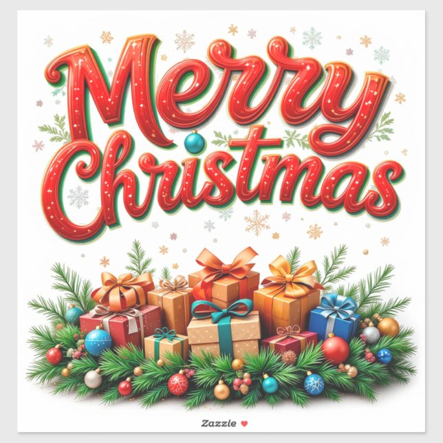 Festive Christmas Scene With Gifts (Sheet)