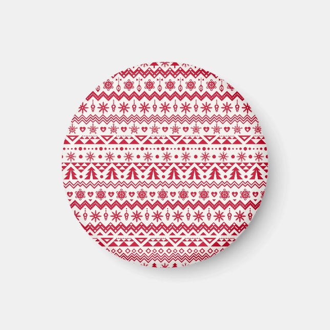 Festive Christmas seamless pattern. Magnet (Front)