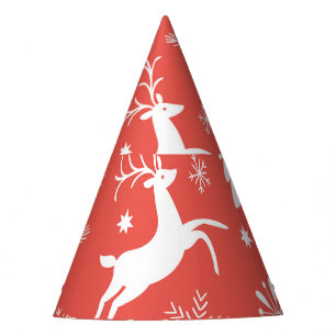 Festive Christmas Seamless Pattern Party Hat
