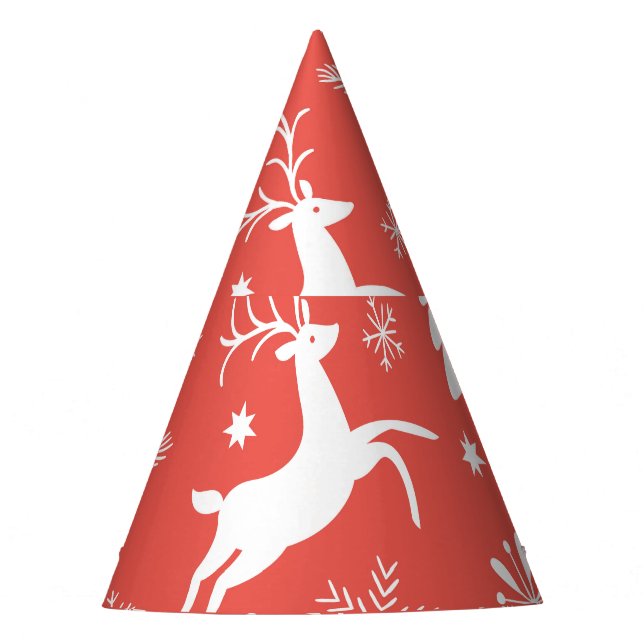 Festive Christmas Seamless Pattern Party Hat (Front)