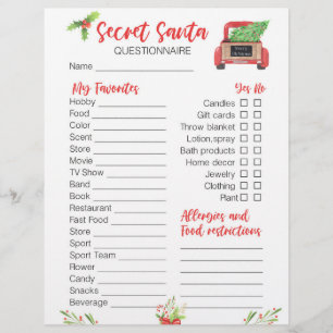 Festive Christmas Secret Santa Holiday 