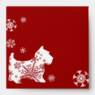 Festive Christmas Snowflake Dog Envelopes
