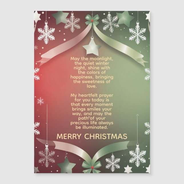 Festive Christmas Snowflake Frame with Stars  (Front)