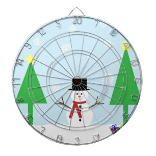 Festive Christmas Snowman Dartboard