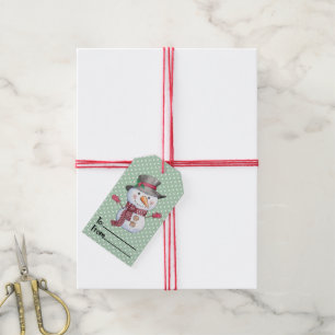 Festive Christmas Snowman Gift Tags