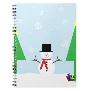 Festive Christmas Snowman Notebook