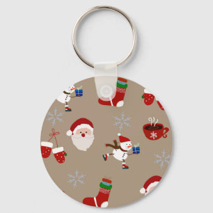 Festive Christmas Socks Keychain
