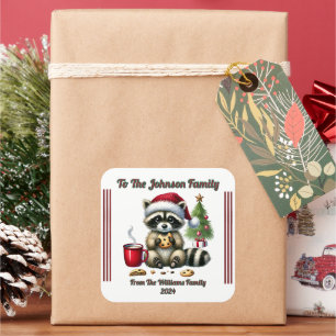 Festive Christmas Sticker for Gifts