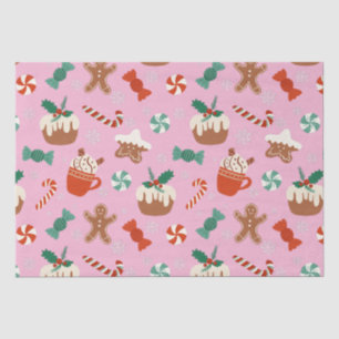 Festive Christmas Sweet Treats Pattern Tissue Paper