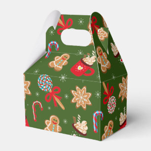 festive Christmas sweet treats tiled  Favor Box