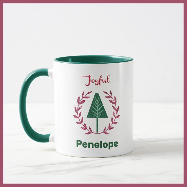 Festive Christmas Tree and Wreath Mug (Creator Uploaded)