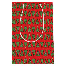 Festive Christmas Tree Gift Bag