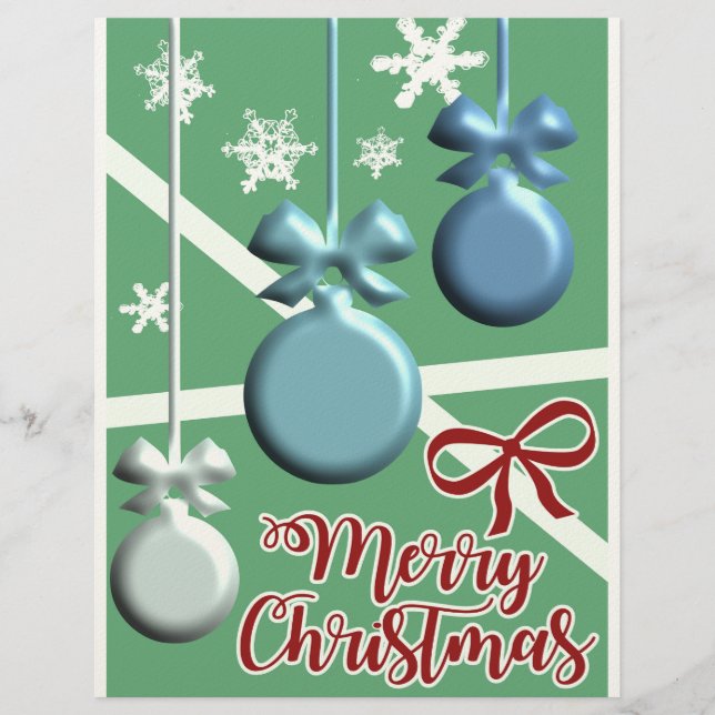 Festive Christmas Tree Holiday Greeting Card (Front)