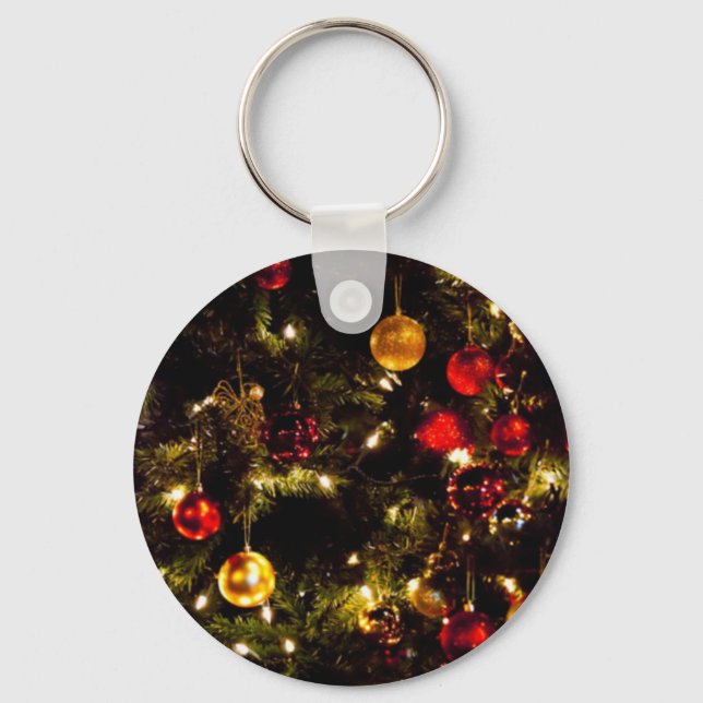 Festive Christmas Tree Keychain (Front)