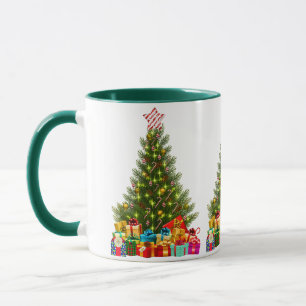 Festive Christmas Tree Mug with Gifts 2025