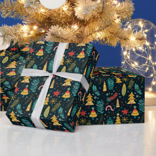 Festive Christmas Tree Pattern - Joyful Holiday Wrapping Paper