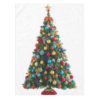 Festive Christmas Tree Tablecloth