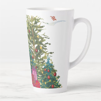 Festive Christmas tree with gifts  Latte Mug