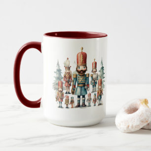 Festive Christmas watercolor nutcracker  Mug
