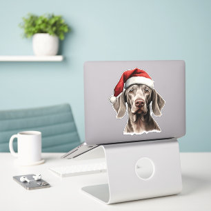 Festive Christmas Weimaraner Kiss Cut