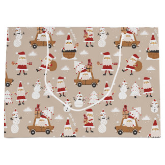 Festive Christmas Winter Large Gift Bag