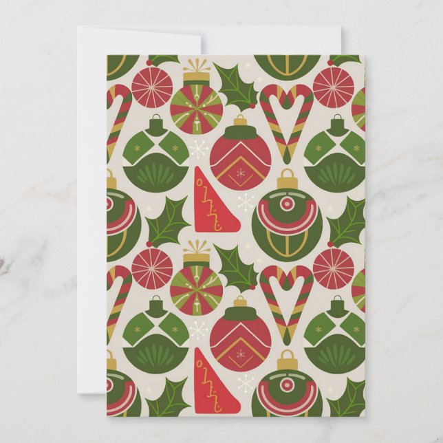 Festive Christmas with Holiday Elements Card (Front)