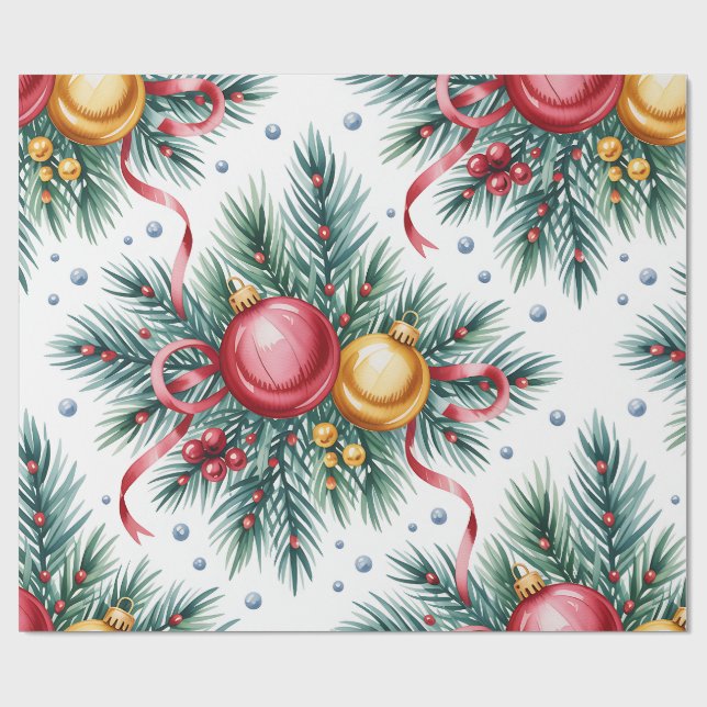 Festive Christmas Wrapping Paper (Flat)
