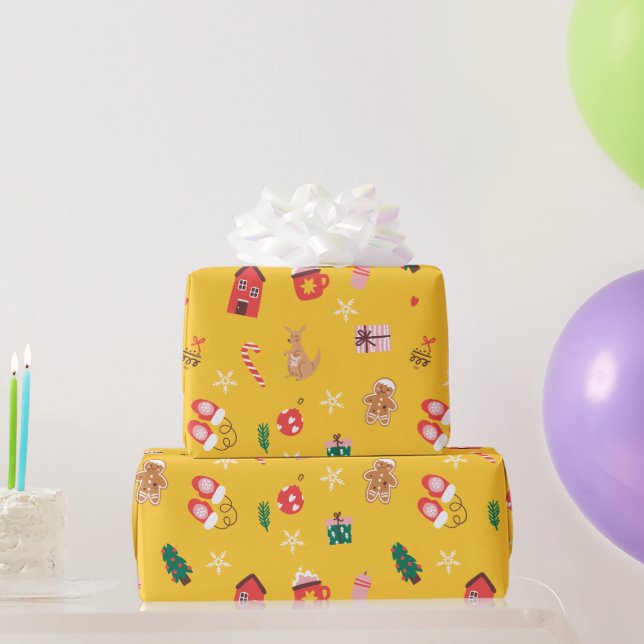 Festive Christmas Wrapping Paper Holiday Gift Wrap (Party Gifts)