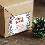 Festive Christmas Wreath Greenery Address Label<br><div class="desc">This red and green festive return address label features beautiful Christmas wreath. Customize it easily with your name and address.</div>