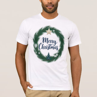 Festive Christmas Wreath: T-Shirt