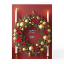 Festive Christmas Wreath With Candle Decorations