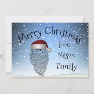 Festive Chritsmas Party Funny Cute Santa Claus Holiday Card